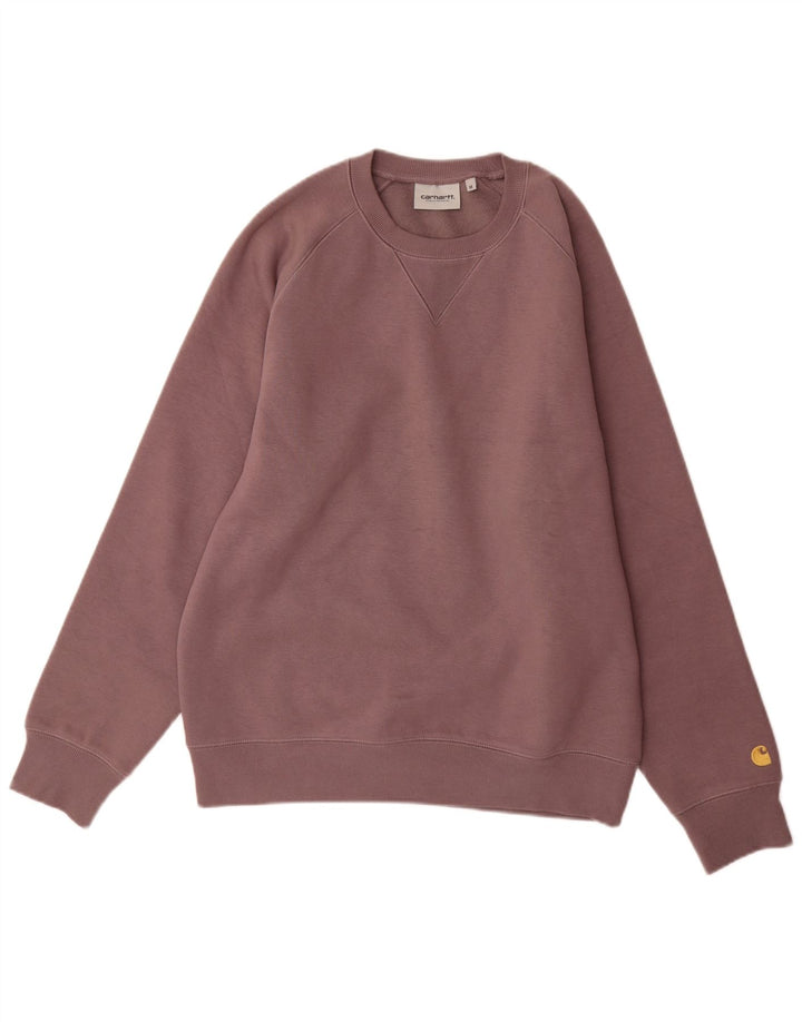 CARHARTT Herre sweatshirt Jumper Medium Lilla Bomuld