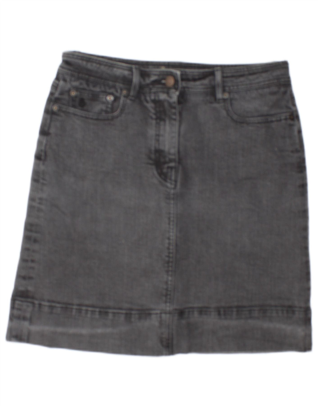 BODEN Dame Denim Nederdel UK 12 Medium W30 Grå