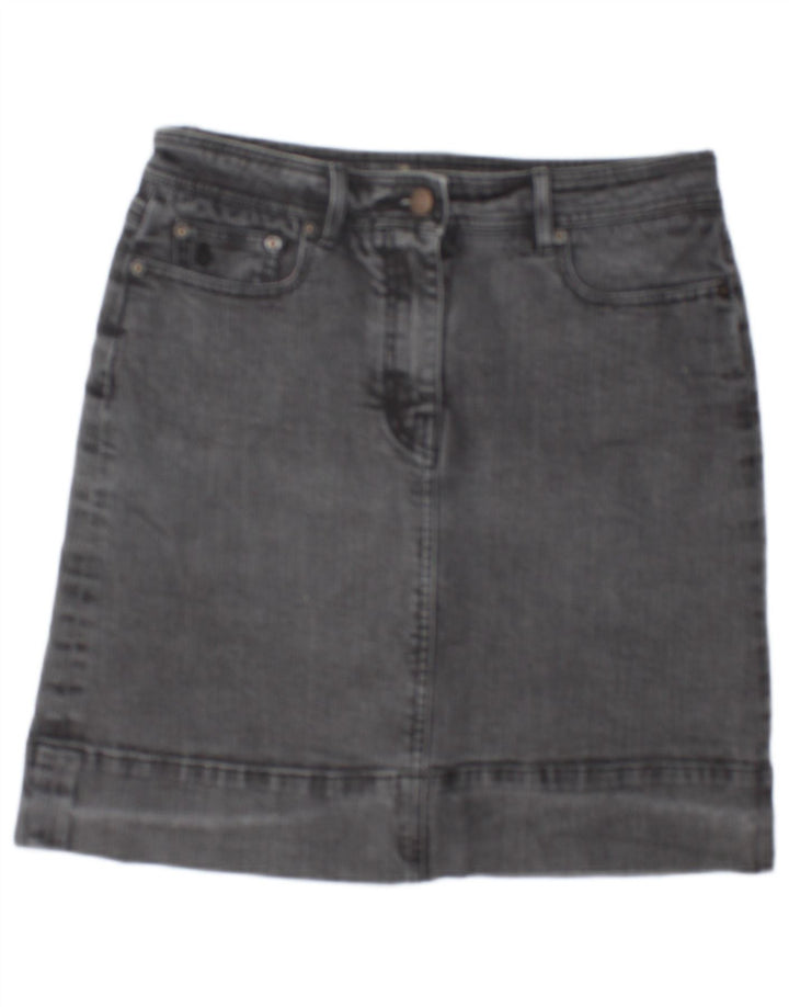 BODEN Dame Denim Nederdel UK 12 Medium W30 Grå