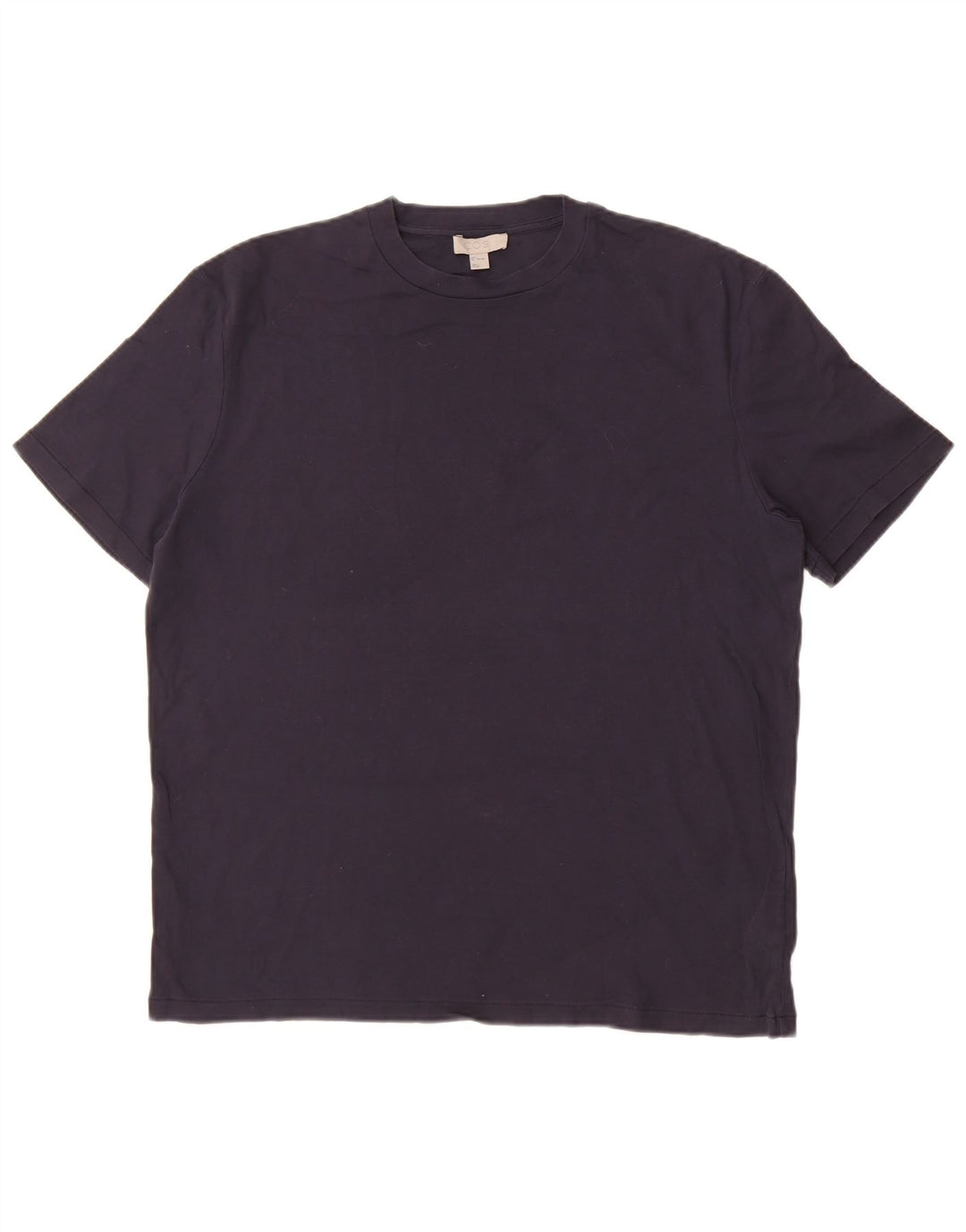 Cos Herre T-Shirt Top Stor Marineblå Bomuld