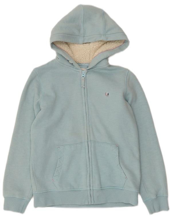 Fat Face Girls Zip Hoodie Sweater 10-11 Years Blue Cotton