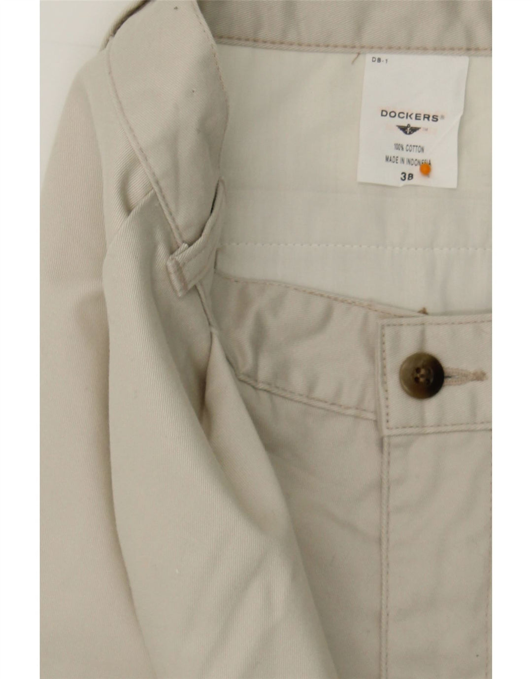 DOCKERS Mens Pegged Chino Shorts W38 XL  Off White Cotton Vintage Dockers and Second-Hand Dockers from Messina Hembry 