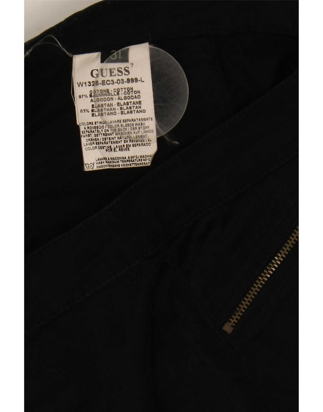 Guess Dame Bootcut Cargo Bukser W31 L32 Sort Bomuld