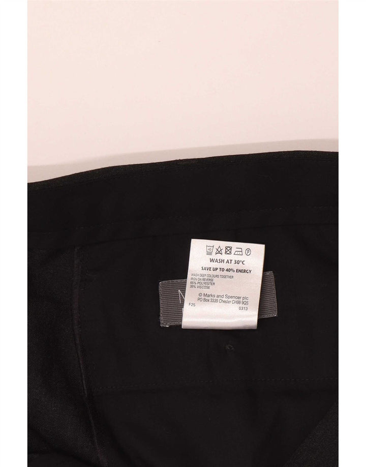 Marks & Spencer Straight Suit Bukser til mænd W42 L33 Sort polyester