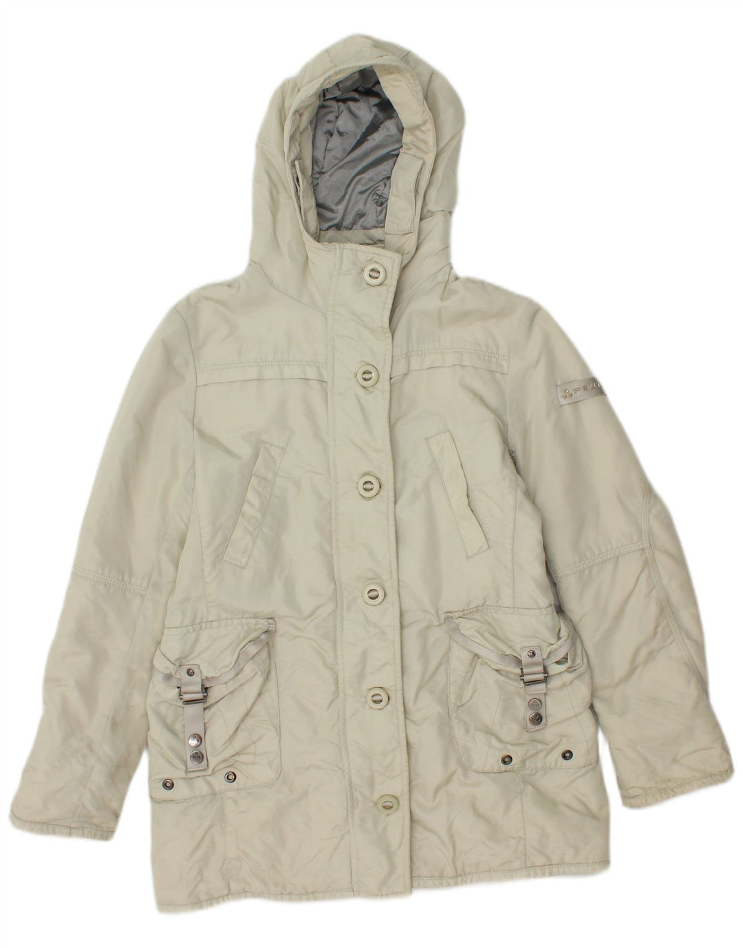 PEUTEREY Pige Hooded Utility Jacket 9-10 Years Large Off White Polyamid