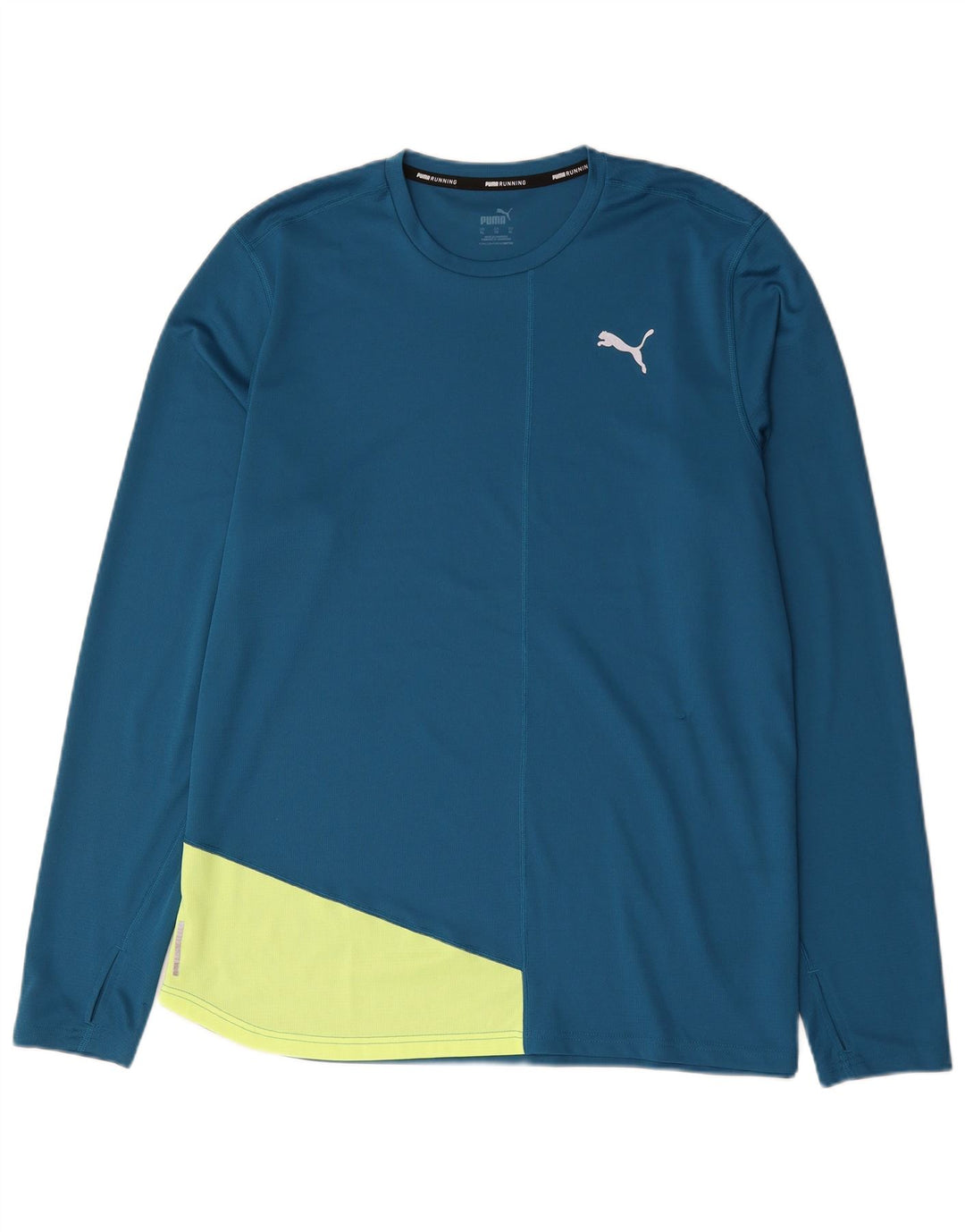 Puma Herre Top Langærmet XL Blå Colourblock