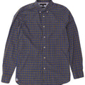 Tommy Hilfiger Herre Slim Fit skjorte Medium Blue Ternet Bomuld