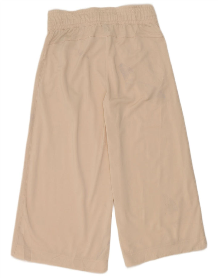 Adidas Capri træningsdragtbukser til kvinder UK 8/10 Small Beige Polyester