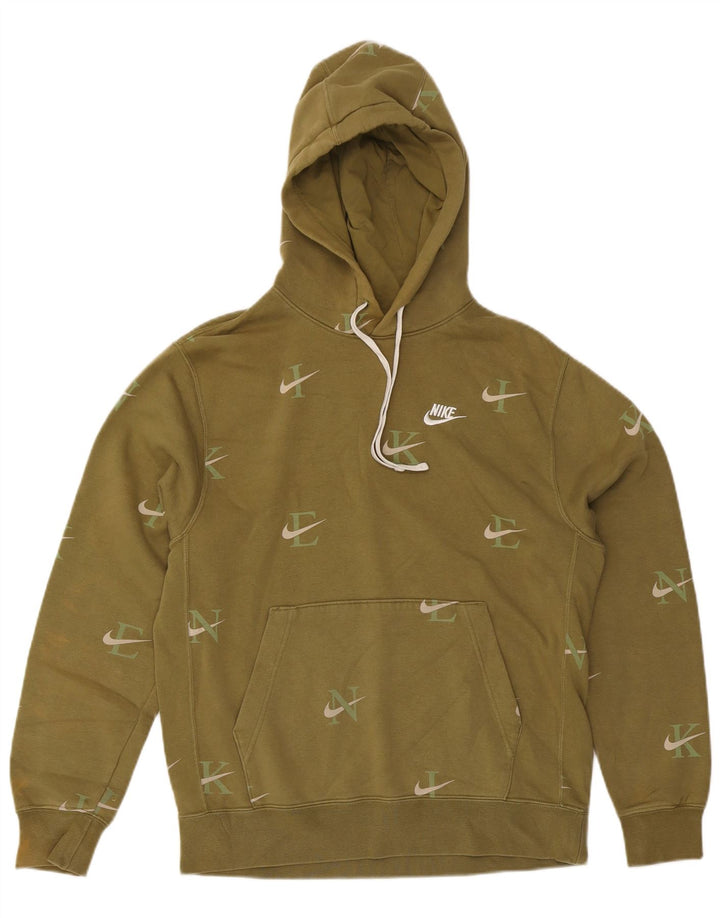 Nike Herre grafisk hættetrøje Jumper Medium Khaki Bomuld