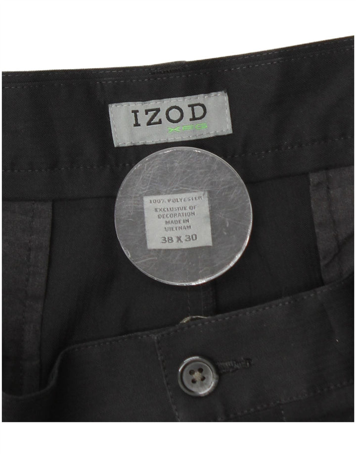 IZOD Straight Cargo bukser til mænd W38 L30 Sort polyester
