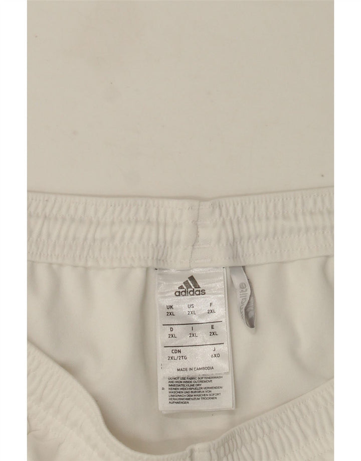 Adidas Herre Climalite Sportshorts 2XL Hvid Polyester