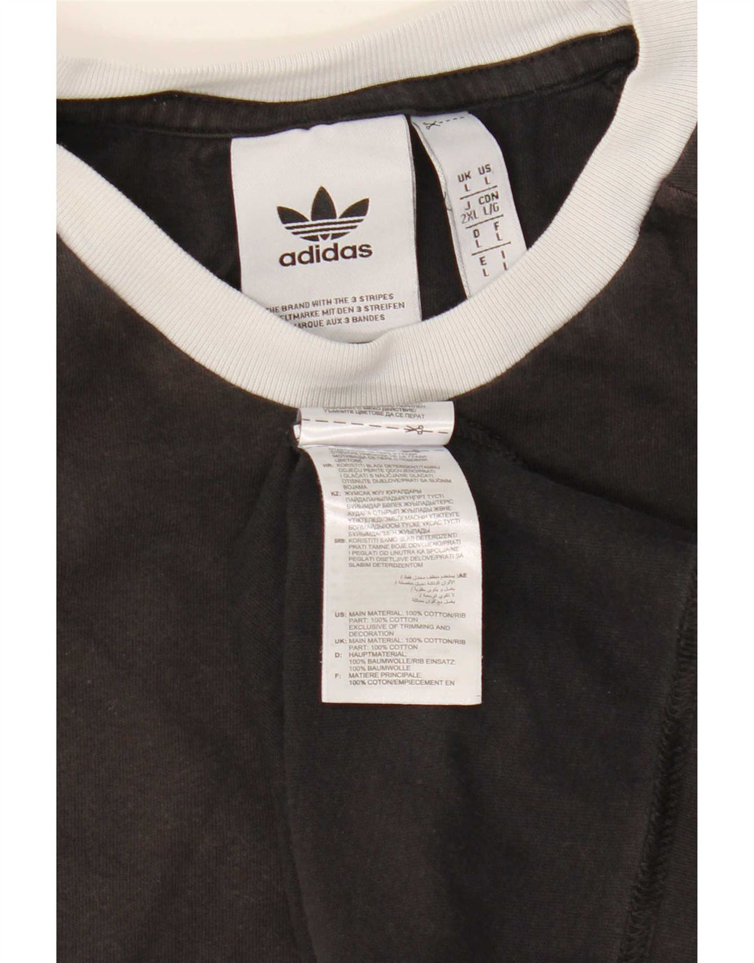 Adidas Herre T-Shirt Top Stor Sort Bomuld