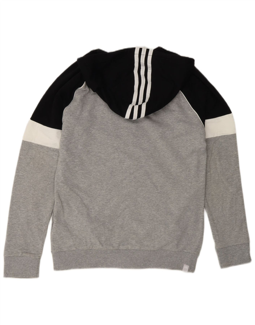 Adidas Hættetrøje med lynlås til mænd mellemgrå Colourblock Bomuld