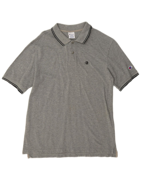 Champion Herre Polo Shirt Stor Grå Stribet