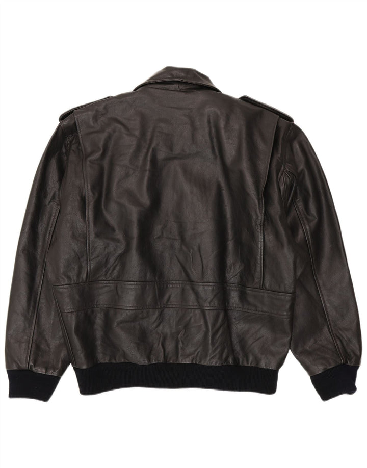 Vintage Herre Shearling Jacket IT 48 Medium Sort