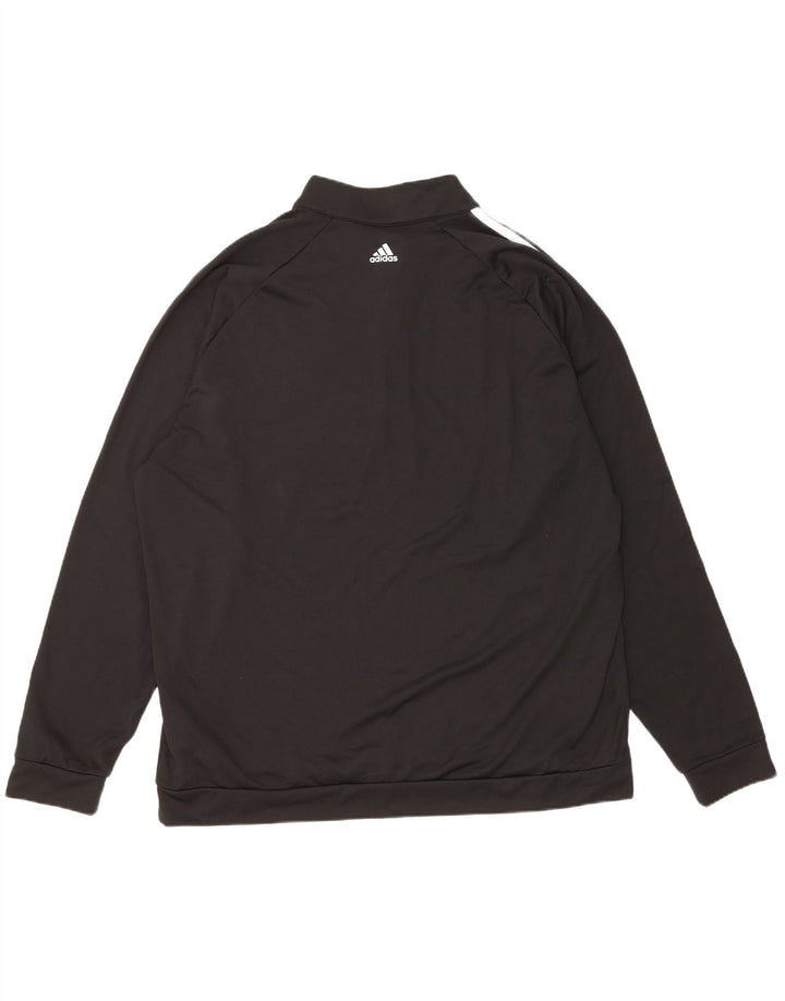 Adidas Sweatshirt med lynlås til mænd XL sort polyester