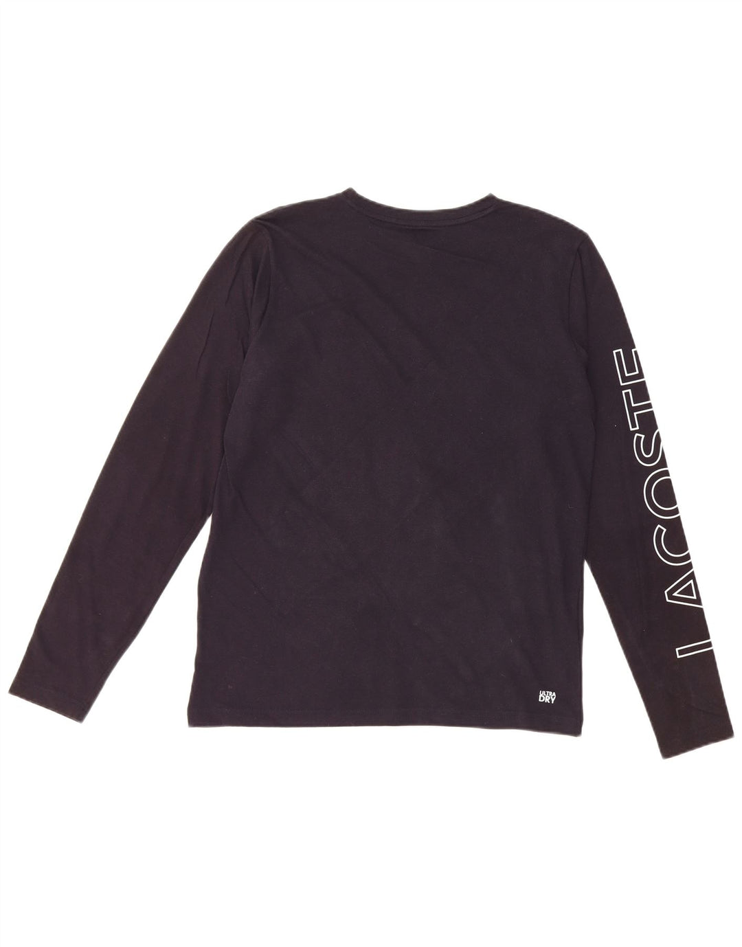 LACOSTE drenge grafisk top langærmet 15-16 år marineblå bomuld