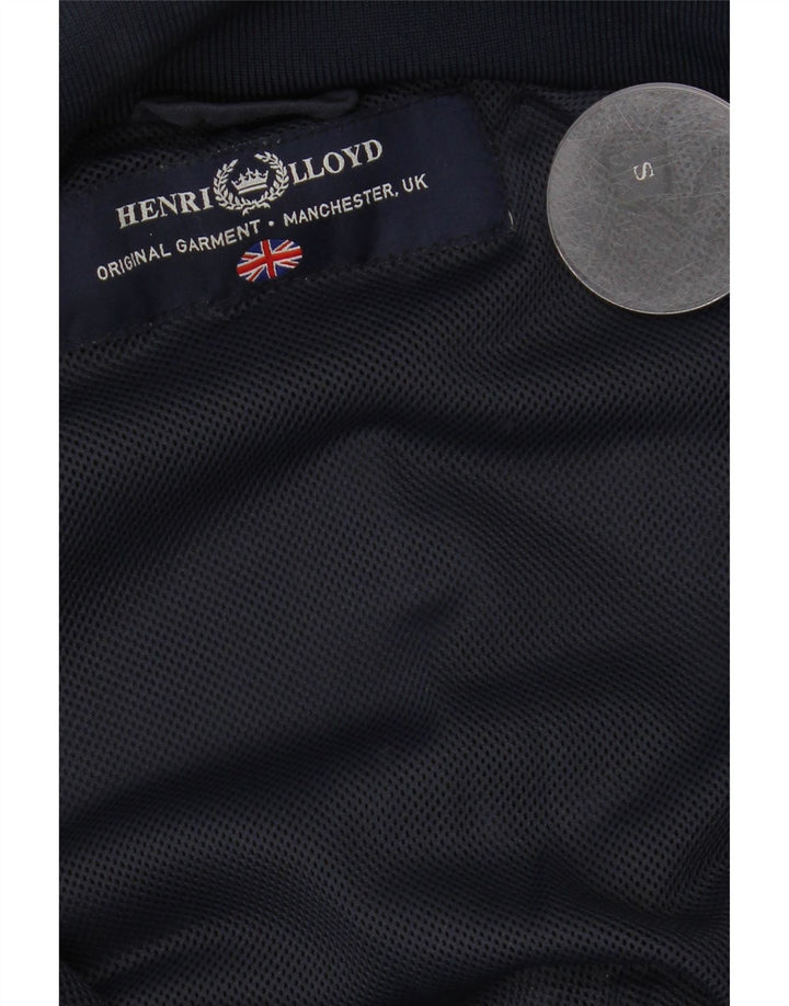 HENRI LLOYD Mens Bomber Jacket UK 36 Small Navy Blue Cotton