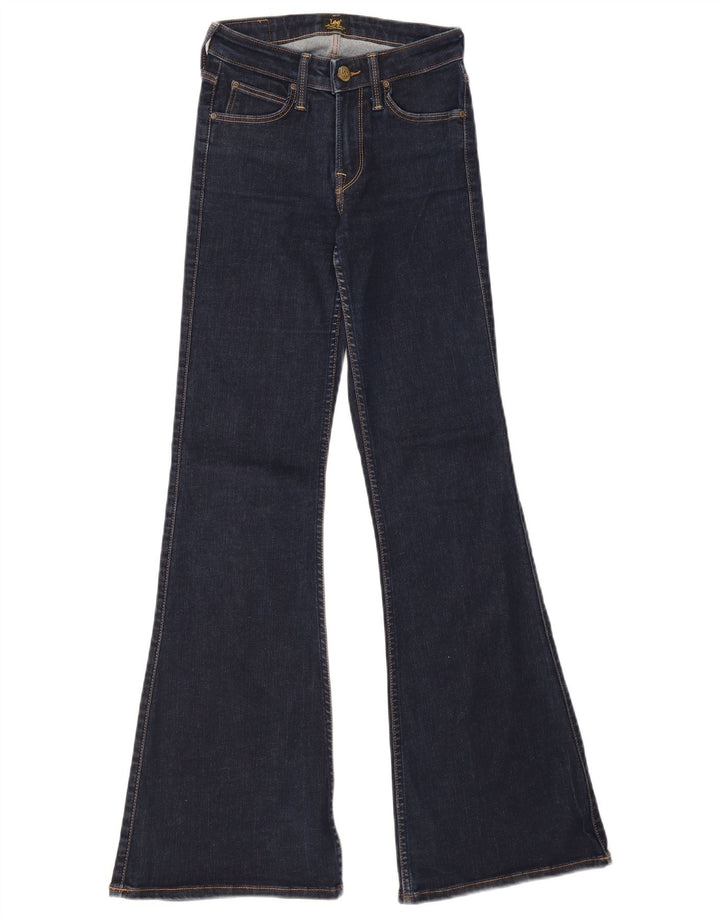 LEE Dame Chaffee Flared Jeans W24 L31 Marineblå Bomuld