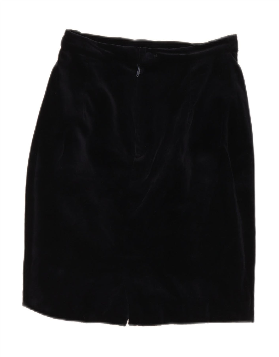 VINTAGE Kvinders Velvet High Waist Pencil Skirt IT 42 Medium W26 Navy Blue