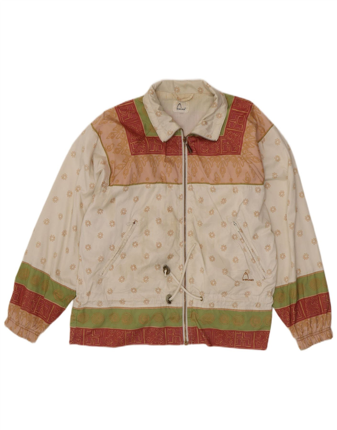 HEAD Womens Bomber Jacket UK 20 2XL White Floral
