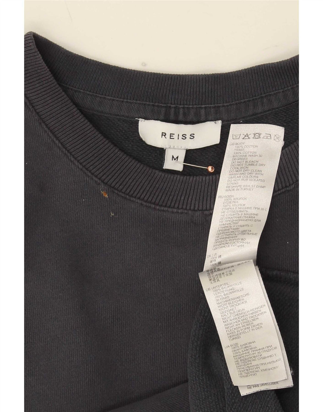 Reiss Sweatshirt til mænd Medium marineblå bomuld