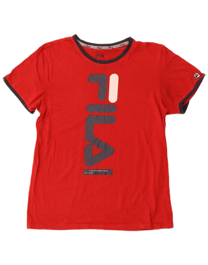 FILA Grafisk T-Shirt Top til kvinder DK 18 XL Rød