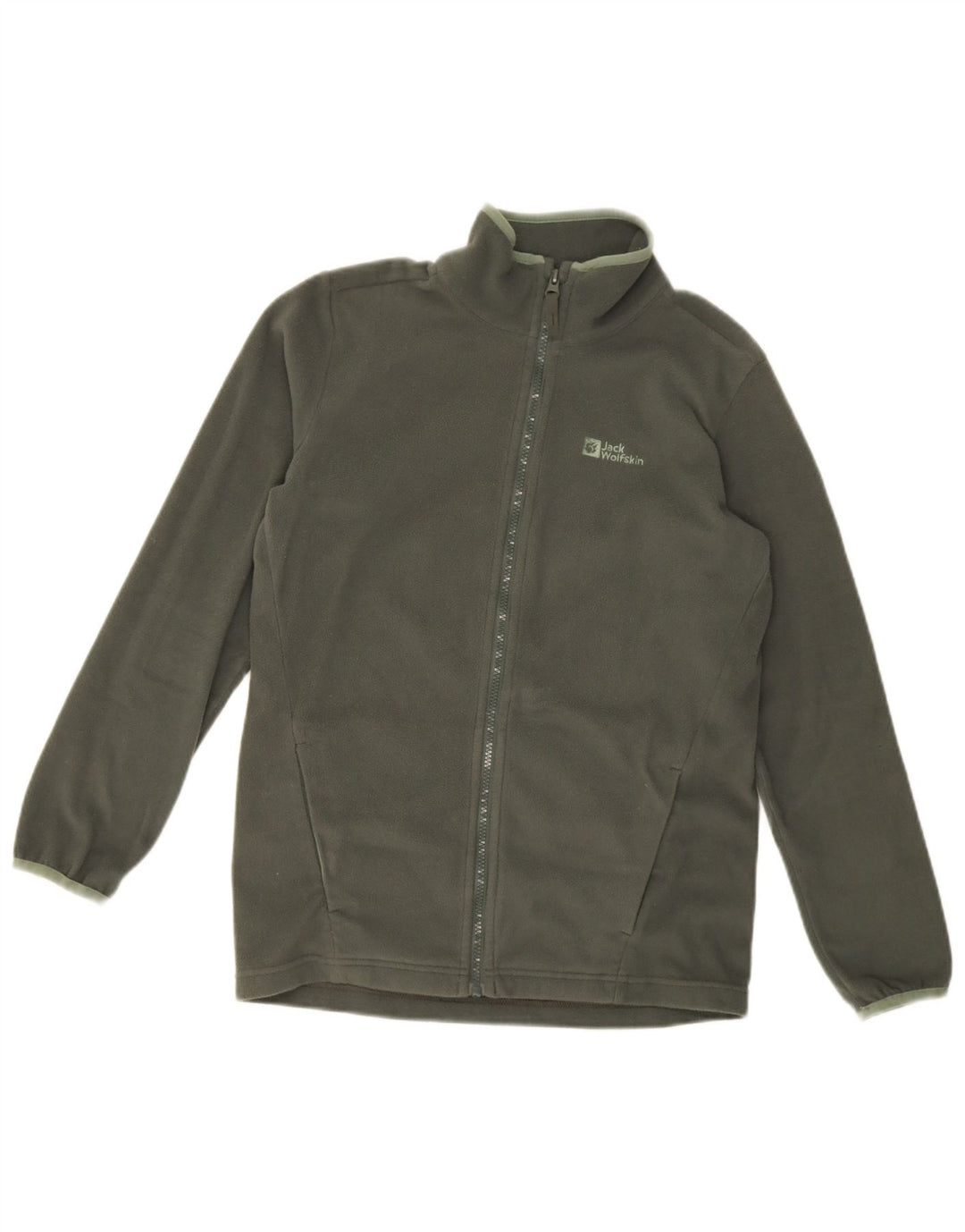 Jack Wolfskin Girls Fleecejakke 13-14 År Stor Khaki Polyester