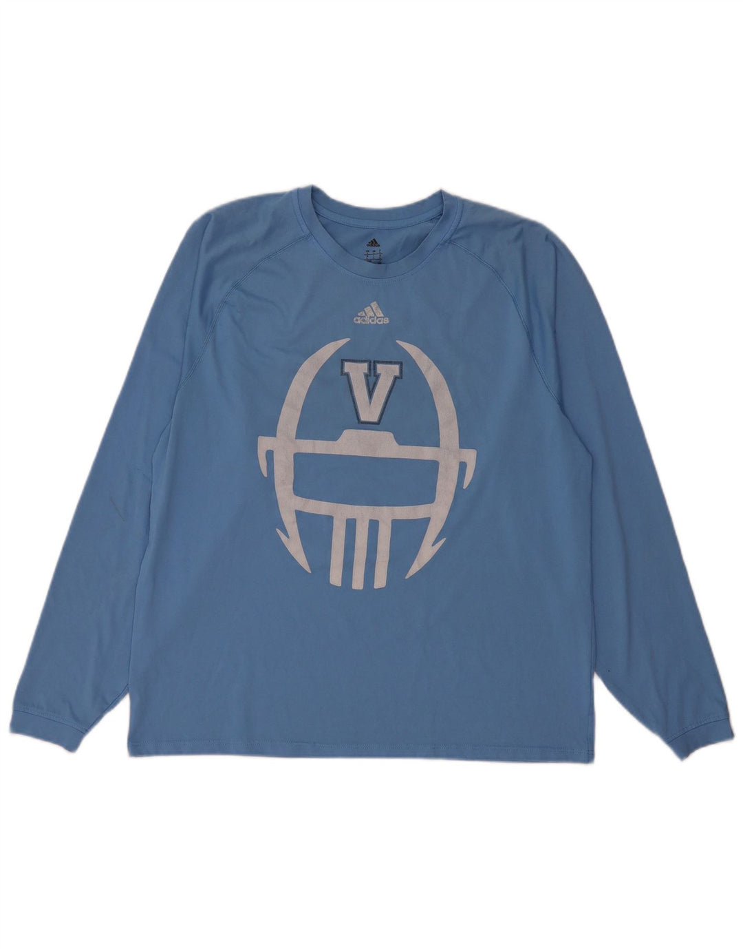 Adidas Herre Villanova Grafisk Top Langærmet Stor Blå Polyester