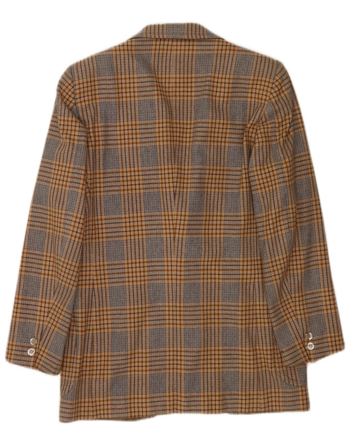 Vintage herre 2-knaps blazerjakke UK 36 Small Brown Houndstooth