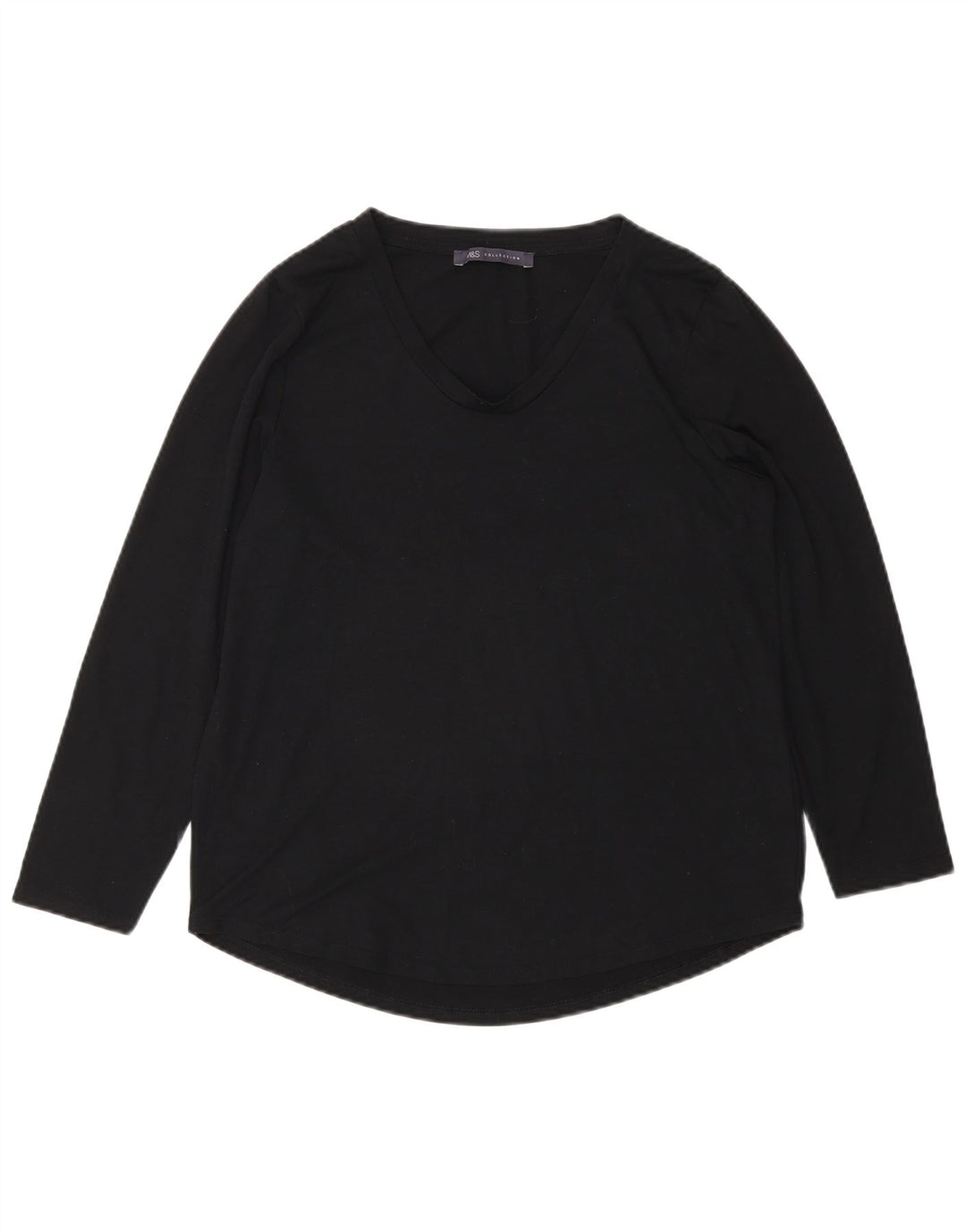 Marks & Spencer Dametop Langærmet UK 10 Small Black Polyester