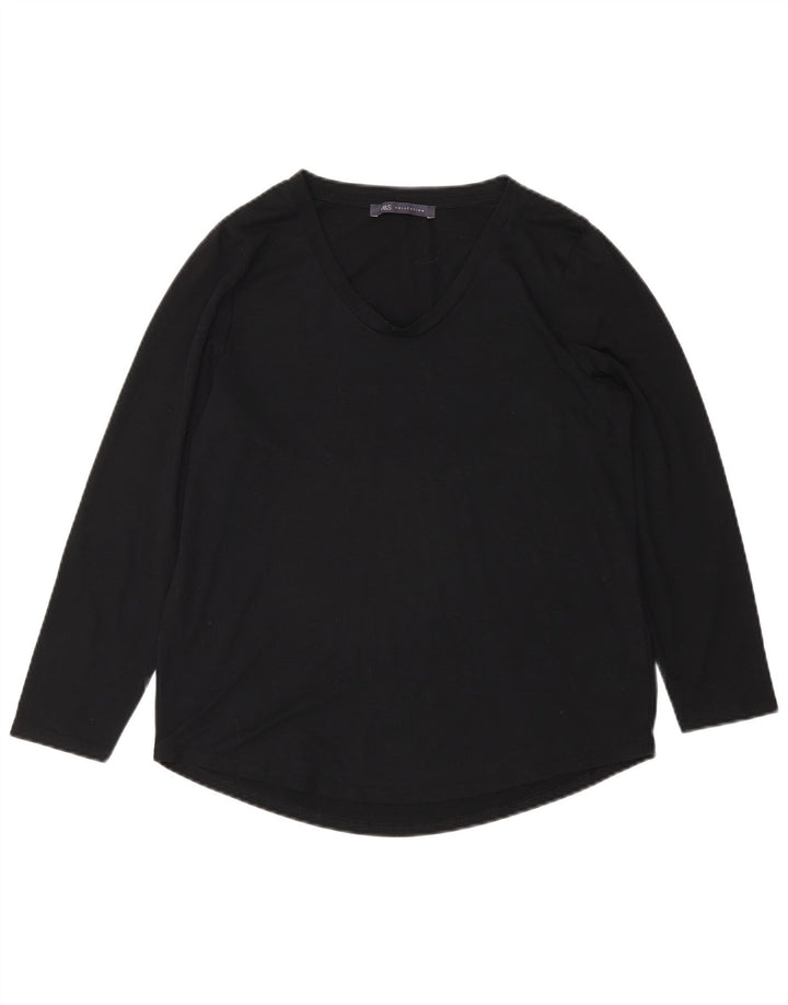 Marks & Spencer Dametop Langærmet UK 10 Small Black Polyester