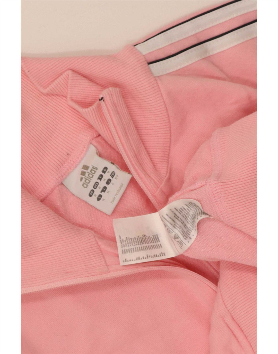 Adidas Womens Crop træningsdragt Topjakke UK 14 Medium Pink Bomuld