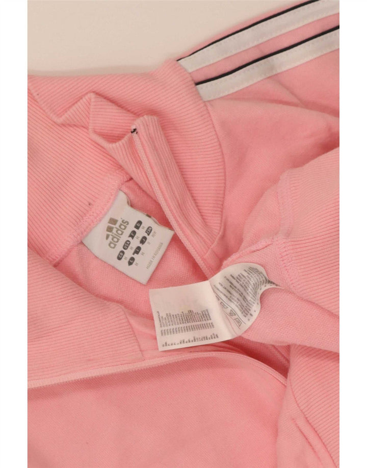 Adidas Womens Crop træningsdragt Topjakke UK 14 Medium Pink Bomuld