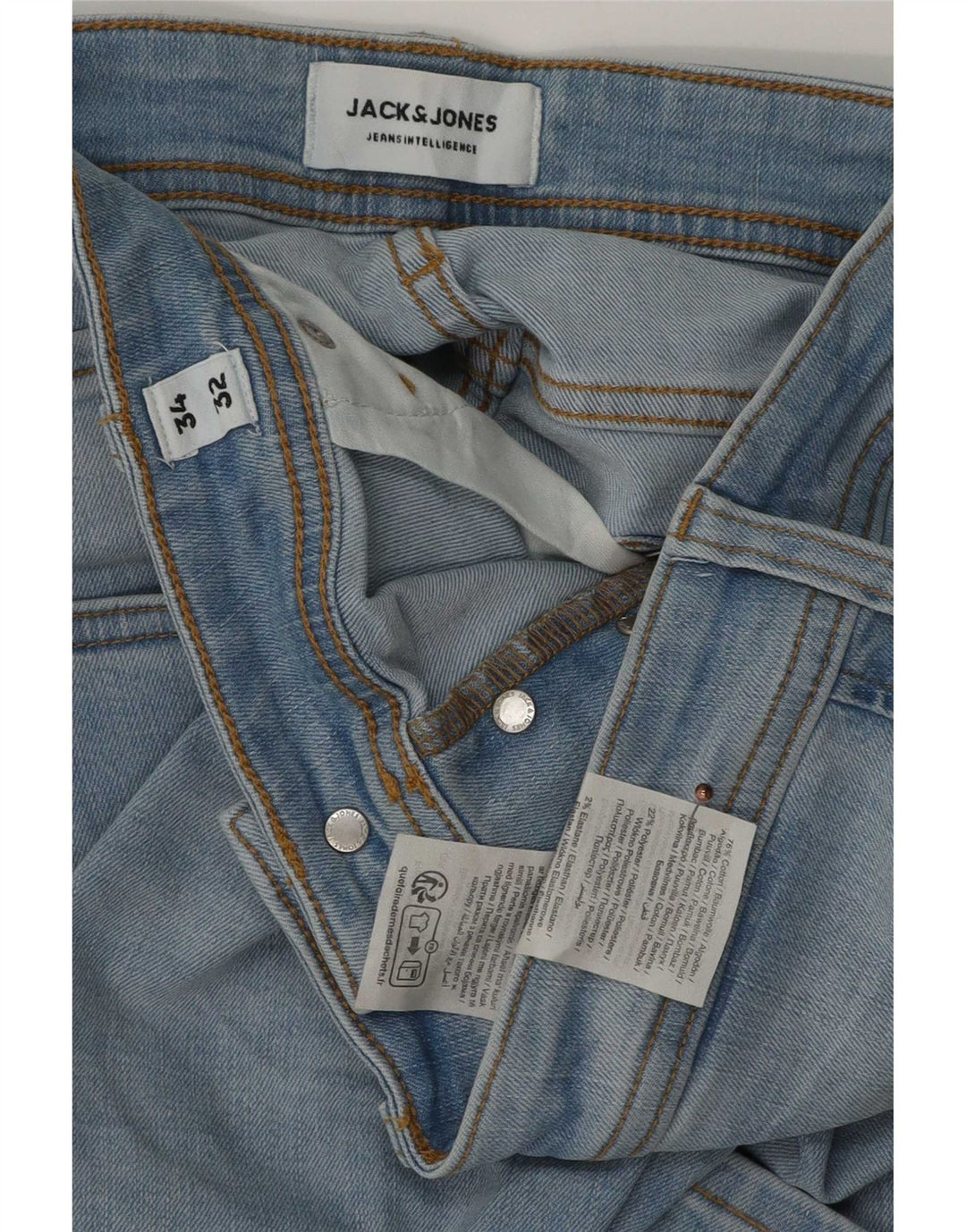 Jack & Jones Herre Slim Jeans W34 L32 Blå Bomuld