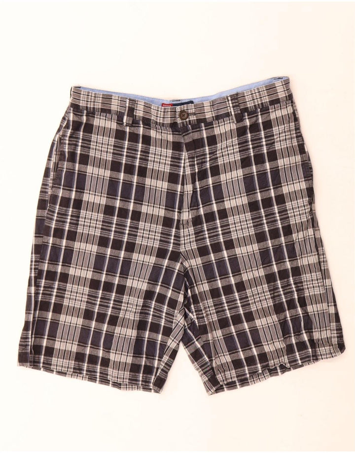Chaps Herre Chino Shorts W30 Medium Navy Blue Check