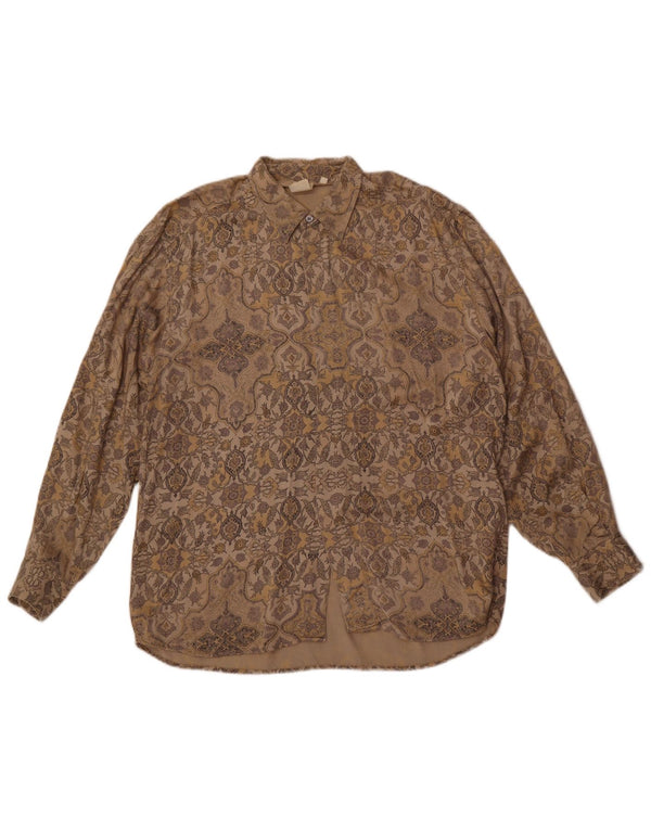 ER. & Company Herreskjorte Stor brun Paisley Viscose