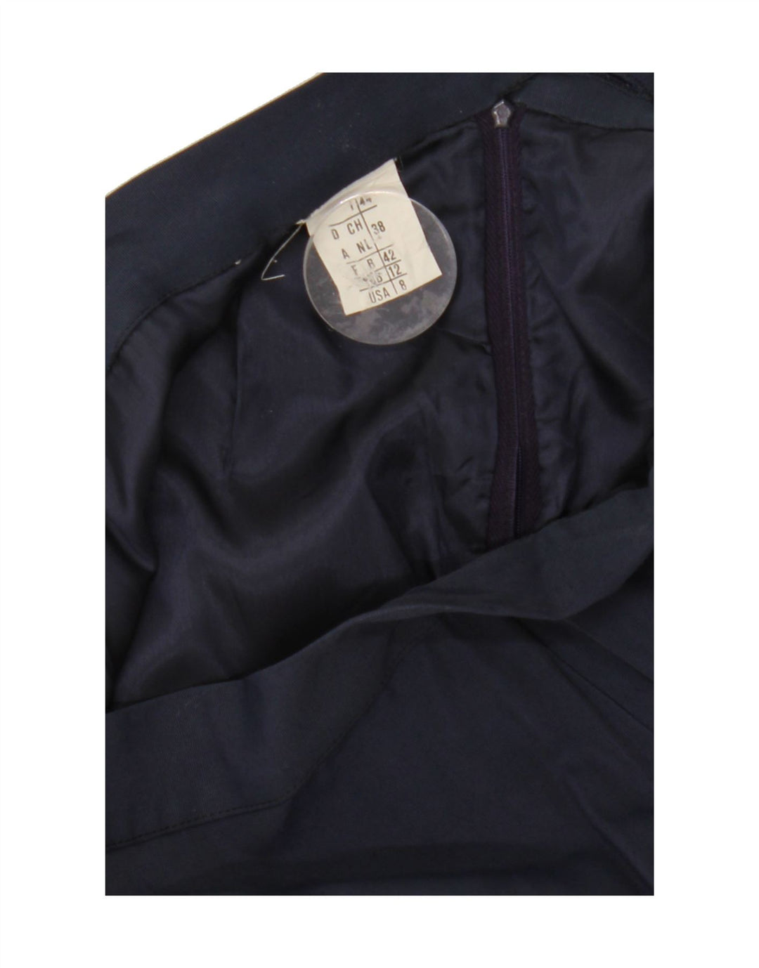 VINTAGE Womens Straight Skirt UK 12 Medium W28  Navy Blue Vintage Vintage and Second-Hand Vintage from Messina Hembry 