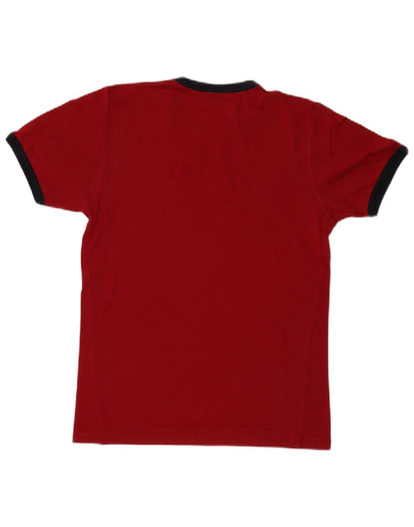 Wrangler Herre grafisk T-shirt Top Medium Rød Colourblock Bomuld