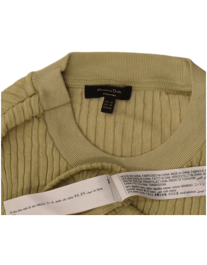 Massimo Dutti Herre sweater med rund hals XS Gul bomuld