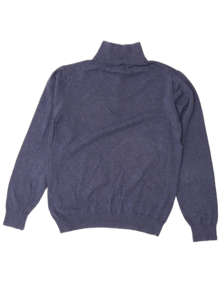 Gant herre lynlås-hals sweater lille blå bomuld
