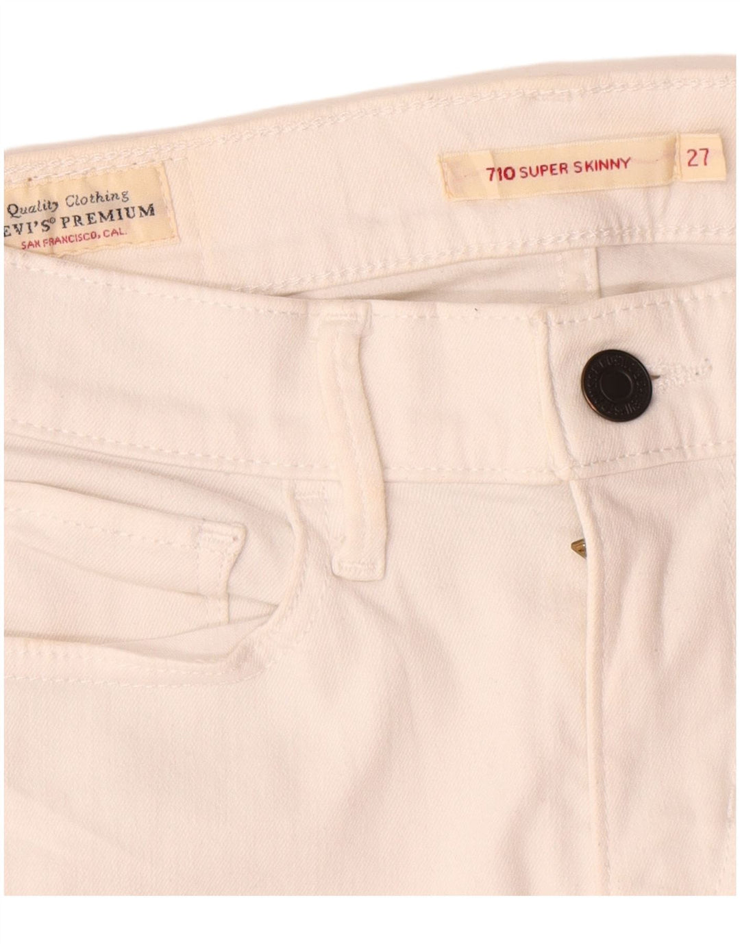 Levi's Dame 710 Super Skinny Jeans W27 L29 Hvid