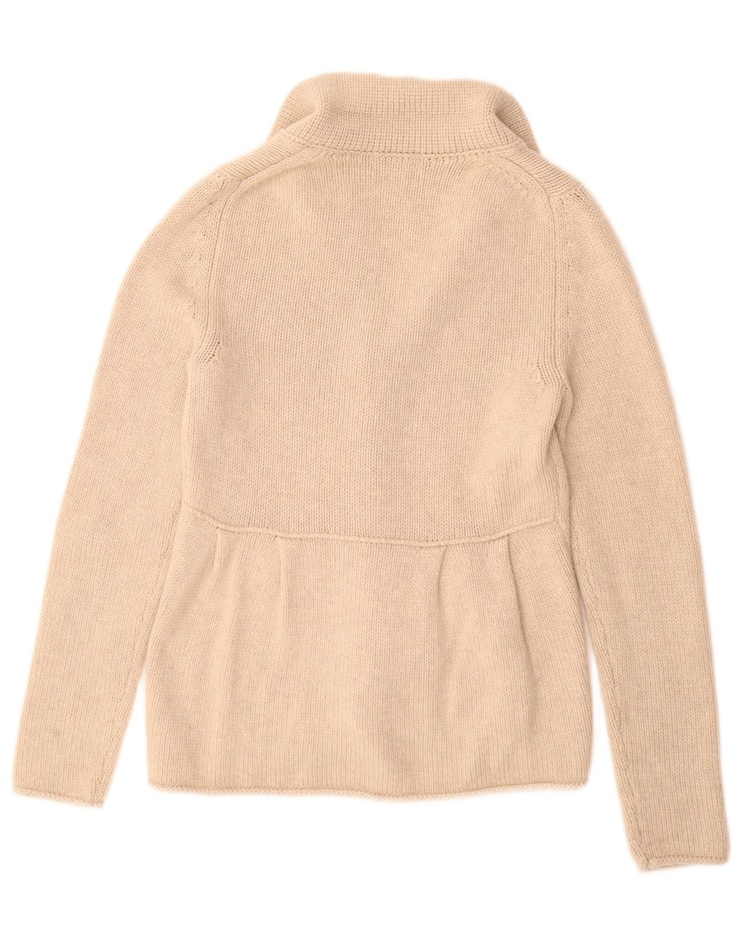 Falconeri Dame Cardigan Sweater UK 10 Small Beige Uld