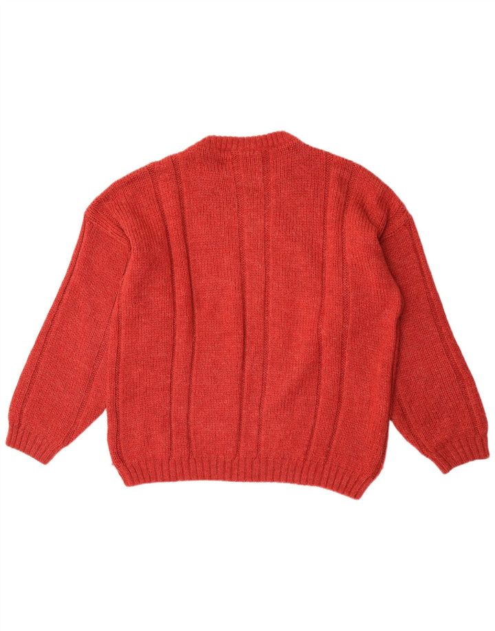 Luidiana Herre Crew Neck Jumper Sweater Stor Rød Akryl