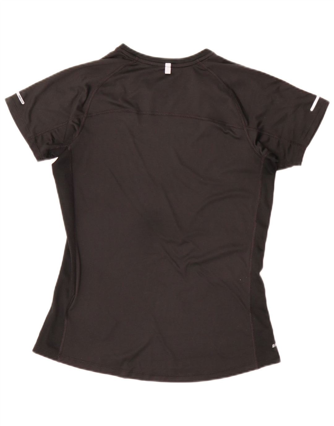 Nike Dame Dri Fit T-Shirt Top UK 12 Medium Sort Polyester