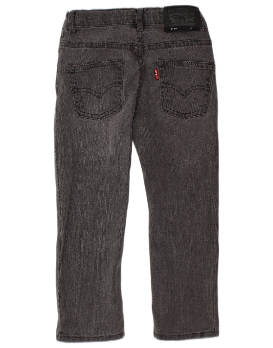LEVI'S Boys 512 Slim Tapered Jeans 3-4 år W20 L16 Grå Bomuld