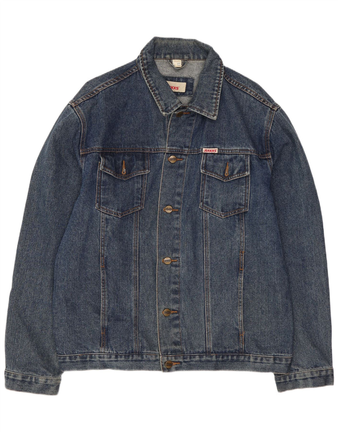 Jeaxxs Herre denimjakke UK 38/40 Medium Blue Bomuld