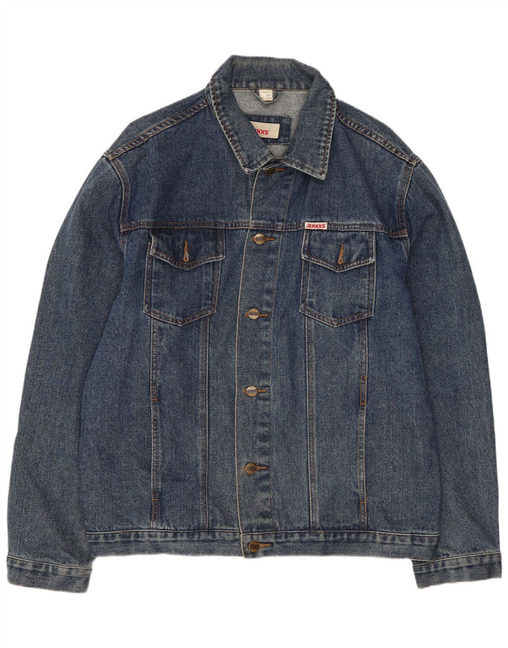 Jeaxxs Herre denimjakke UK 38/40 Medium Blue Bomuld