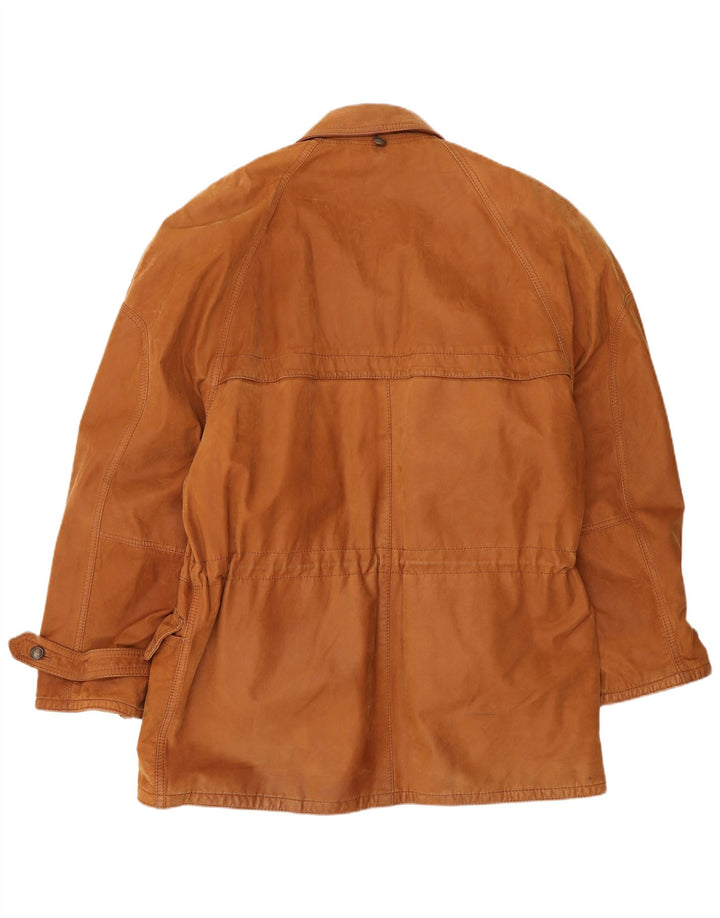 Vintage herre læderjakke IT 54 2XL Brun