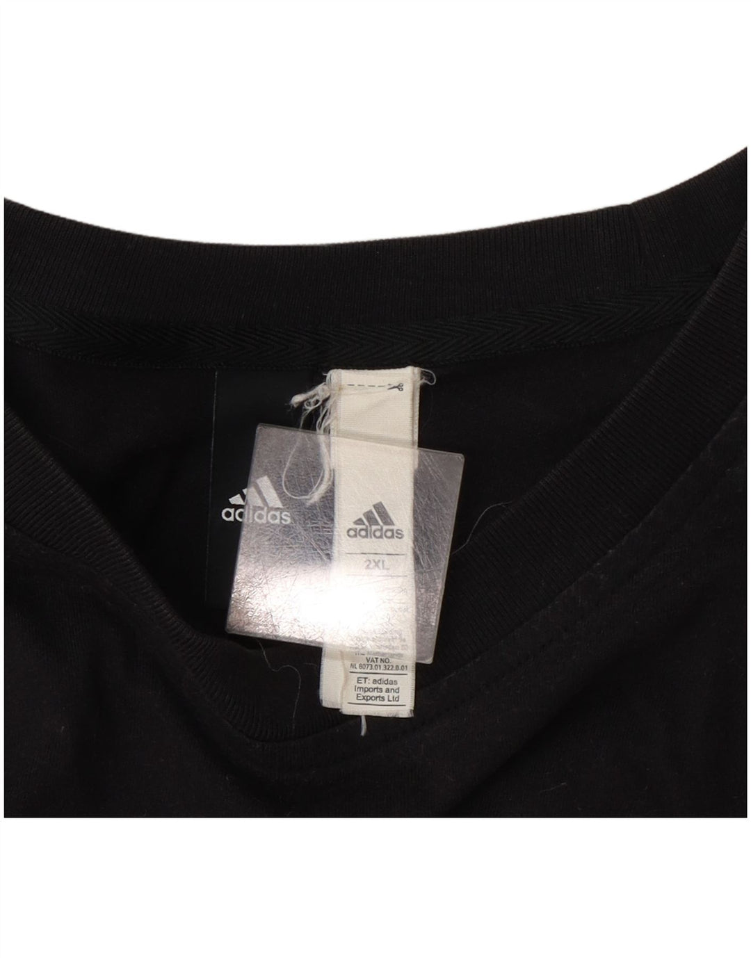 Adidas Herre T-Shirt Top 2XL Sort Bomuld